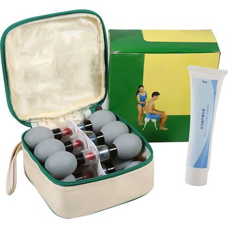18 Pièces/Set Produit de Santé à Ventouses Thérapie Magnétique Acupression pour Soins à Domicile (1/5)