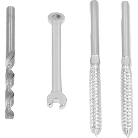 Vis à Embase Filetée pour Garde-Corps en Acier Inoxydable, Kit de Fixation Gauche/Droite