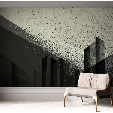 Fotomurale adesivo - murale da parete - Carta da parati autoadesiva - design parete moderno - Geometria urbana 312x219 cm (1/5)