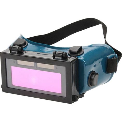 Occhiali da saldatura auto-oscuranti con lente interna trasparente, casco da saldatura a energia solare con lenti rivolte verso l'alto per proteggere gli occhi e fornire protezione contro il ribaltame (1/3)