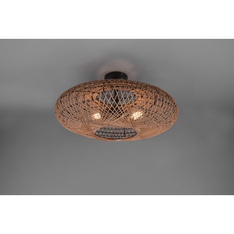 Lámpara de Techo Pantalla Fibras Naturales Hedda Trio Iluminación