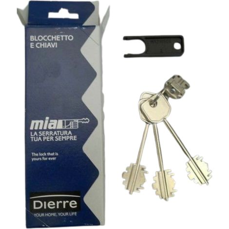 Dierre atra mia blocchetto e 3 chiavi mm92 codice articolo blo 3110