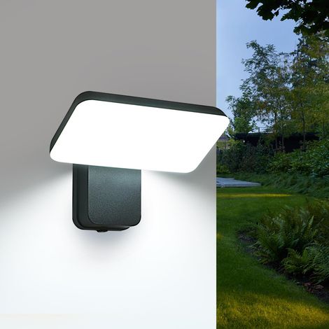 Applique Murale Exterieur Noir LED 16W, IP65, 350° Pivoter, 6500K (1/5)