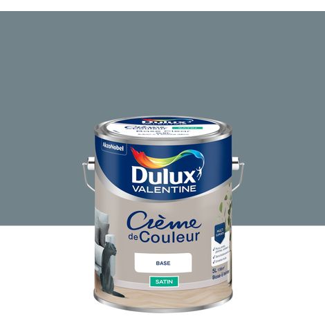 Peinture Crème De Couleur Satin Bleu Gris 5L - Dulux Valentine