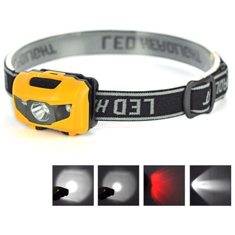 BUNTHAUS Lampe frontale 3w légère et puissante jaune, lampe frontale migratoire pour la randonnée, la pêche et le camping Lampe frontale cat eye de 2 générations (1/5)