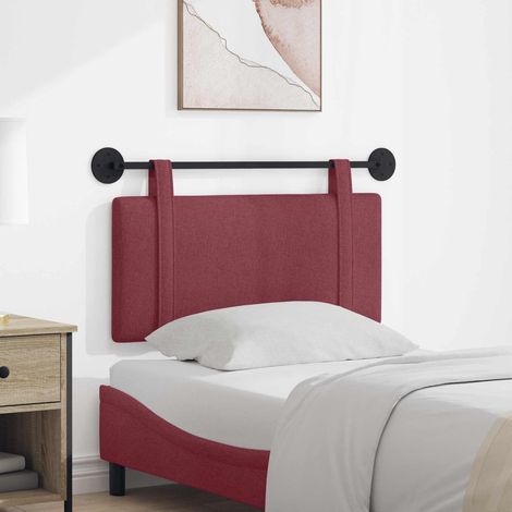 vidaXL Tête de lit suspendue Bordeaux Tissu (1/5)