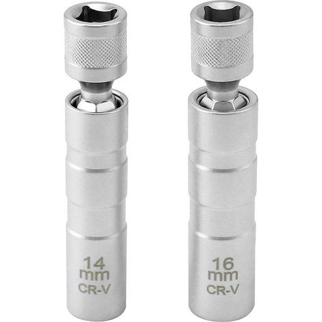 Set of 2 Sockets to Bougies Magnetic, 3/8" 12 Points Tool of Removal of Spark (14mm & 16mm) (1/5)