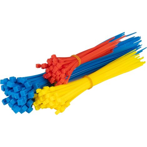 Juego de 150 bridas de plástico multicolores para cables amio-04316 (1/4)