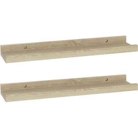 Estantes de pared 2 unidades roble Sonoma 40x9x3 cm vidaXL
