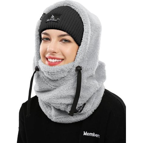 Sturmhaube Thermo Skimaske mit Fleece, winddicht, für Damen & Herren, Einheitsgröße (1/5)
