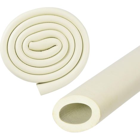 Tube en Mousse d'Isolation de Tuyau, 22mm 7/8" ID 32mm OD 1m de Longueur, Tube en Mousse Souple et Flexible pour l'Isolation de Tuyaux pour Support de Poignée/Guitare [Blanc] (1/5)