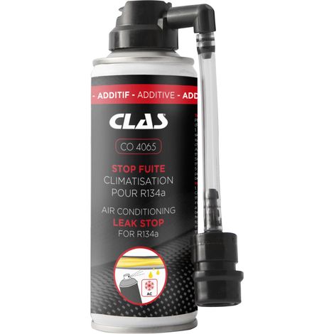 Clas – Stop fuite climatisation R134a – Réparation rapide des micro-fuites – Bouchage sans pression – Spray 30 ml – Usage professionnel