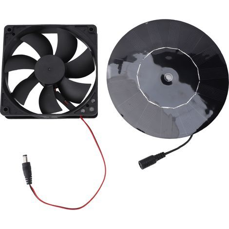 10W 16CM Solar Powered Monocrystalline Silicon Panel Exhaust Fan Ventilation Kit for Pet Toilet House (1/5)
