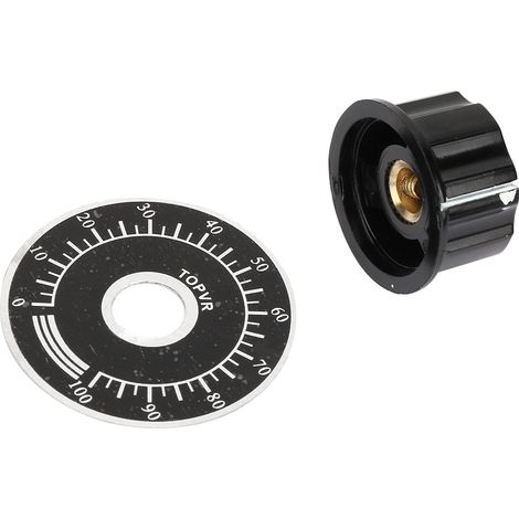 MF A03 Potentiometer mit gerändelten Knöpfen, Lautstärkereglerkappe, digitaler Skala und Skala (1/5)