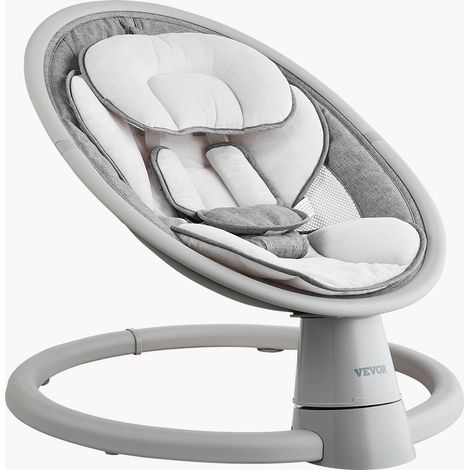 Balancelle Transat Bébé 5 Vitesses Panneau Tactile Télécommande Musique Bluetooth 10 Berceuses Harnais de Sécurité 5 Points, Charge 9 kg, Balançoire Portable pour Bébé Nouveau-nés 0-9 Mois (1/5)