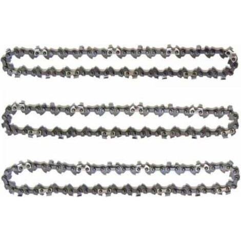 Set mit 3 Astsägeketten für 25 cm (10 Zoll) Führungsschienen, 40 Treibglieder, geringer Rückschlag, kompatibel mit Black & Decker, Ryobi, Ferrex, Primaster und anderen -Marken