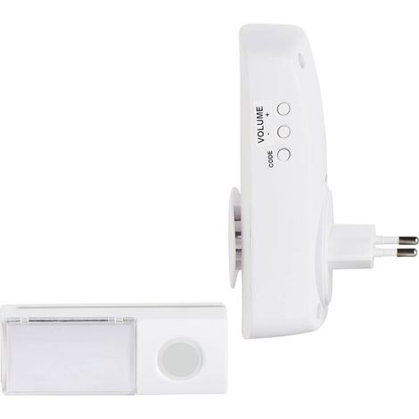 Carillon sans fil Set complet avec flash, avec porte-nom Heidemann 70827 HX Ocean 230 V (1/4)