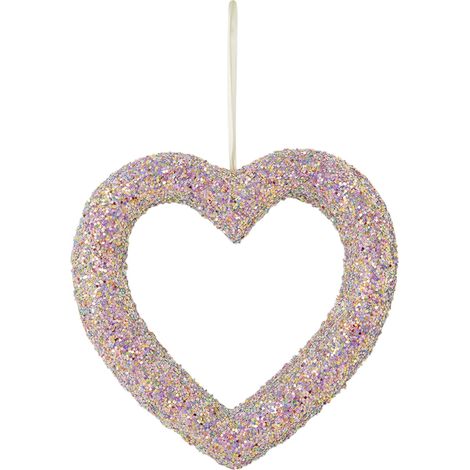 Guirlande Coeur - Guirlande Porte Décoration Fête des Amoureux Mariage Anniversaire - 30 cm - 1 Pièce (1/4)