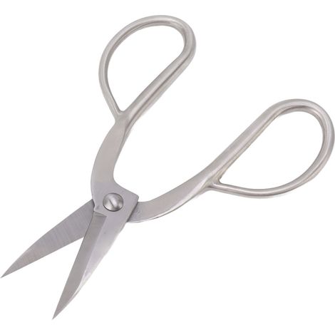 20 cm lange Bonsaischere aus Edelstahl, Zimmerpflanzenschere, Stiel- und Kräuterschneider, Blumenschneider und Pflanzentrimmer, silberfarben (1/5)