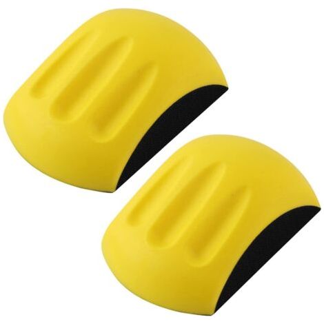 2PCS Bloc de Cale de Poncage Cale à poncer Auto Agrippante Manuel 5"/125mm Bloc de Ponçage à Main en Forme de Souris pour Ponçage et Polissage de Carrosserie Menuiserie Meubles en Bois (1/4)