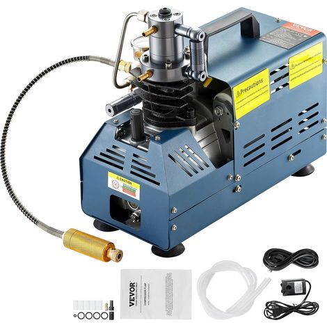 Compresseur d’Air Haute Pression 1800W 4500 PSI 300 Bar 30 MPa 110/220V avec Arrêt Automatique pour Pistolet PCP