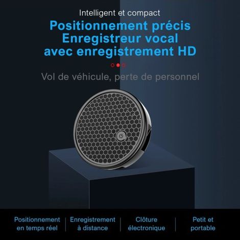 Mini enregistreur vocal magnétique à une touche, stockage en nuage, télécommande, traqueur GPS avec écoute SIM, enregistreur audio (1/5)