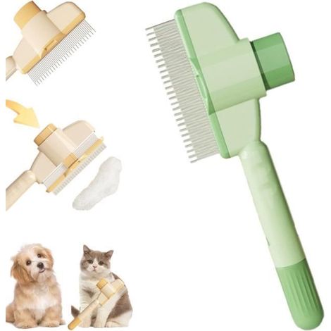 Peignes anti-puces pour chats et chiens, brosse d'épilation flottante, livres de toilettage, outil d'épilation des tiques (1/4)