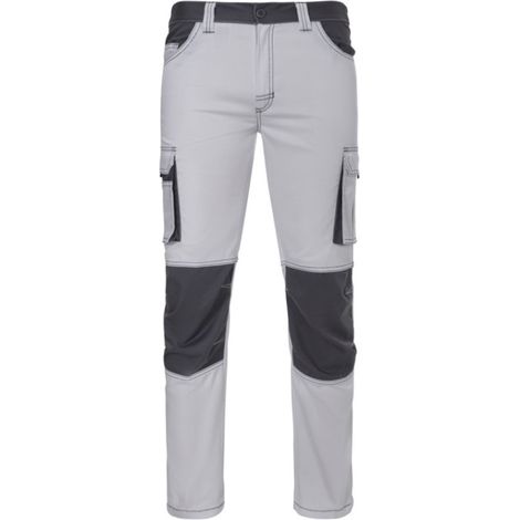 PANTALON STRETCH BICOLOR BLANCO/GRIS T-42 - VELILLA (1/5)