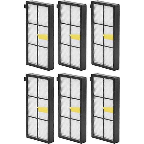 Lot de 6 filtres HEPA pour aspirateurs iRobot Roomba série 900 (modèles 800, 805, 850, 860, 861, 866, 870, 880, 890, 960 et 980). (1/5)