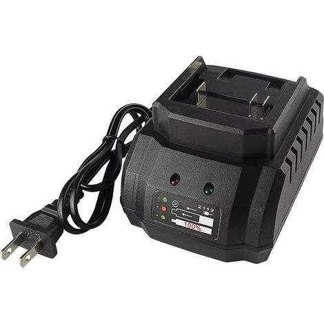 Chargeur rapide 21 V 2 A compatible avec les batteries lithium-ion Makita, avec éclairage LED