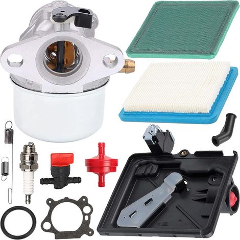 Carburateur pour 498170 799872 694202 497586 498254 790821 124T02 124T05 124T07 126M02 129700 12V800 Petit moteur à 4 temps avec base de filtre à air (1/5)