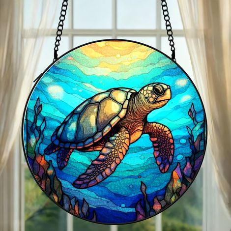 Attrape-soleil vitrail perroquet 15 cm décoration suspendue fenêtre animal lumineux cadeau anniversaire (1/5)