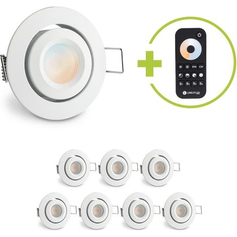 Einbaustrahler Mini schwenkbar Matera 3W CCT IP44 - Farbe: weiß - Anzahl: 8x