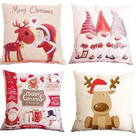 Housse de coussin - - 18x18 pouces - Multicolore - Carré - 4 pièces (1/5)