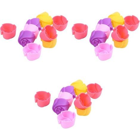 30X Silicone Rose Petit Pain Biscuit Petit Gateau Moule de Cuisson Chocolat Gelee Artisan Moule (1/3)
