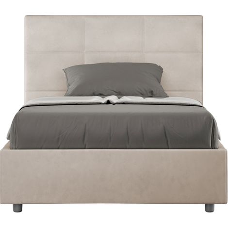 Letto 1 Piazza e Mezzo 120x190 cm Senza Rete Mika Sabbia (1/5)