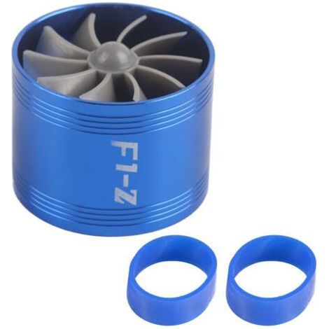 Turbocompresseur à turbine à ventilateur unique pour voiture, économiseur de carburant, turbo 64 mm bleu