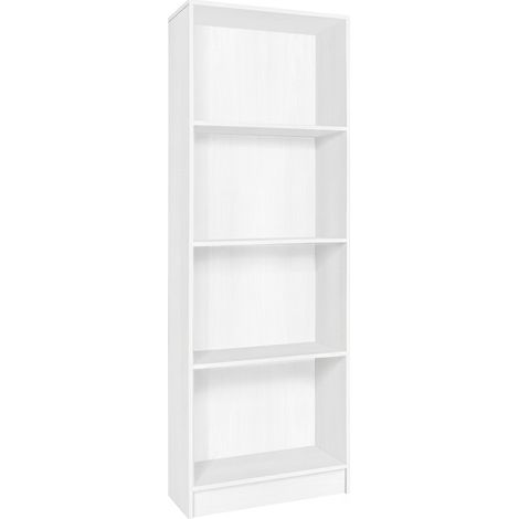 Libreria Scaffale Moderna 60x24x170 cm Mobile Soggiorno Ufficio Legno bianco (1/5)