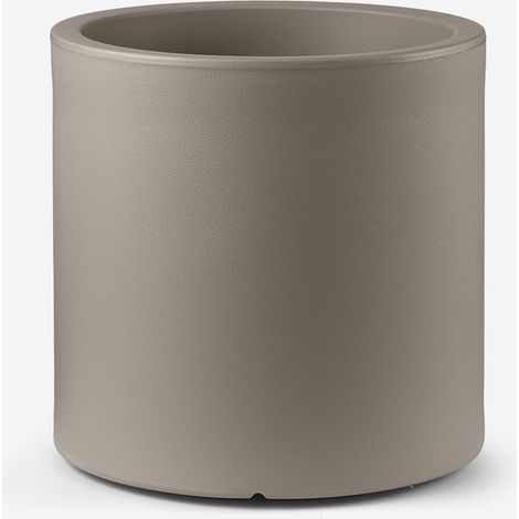 Vaso cilindrico di design per indoor e outdoor Loto cilindro 40 - Beige
