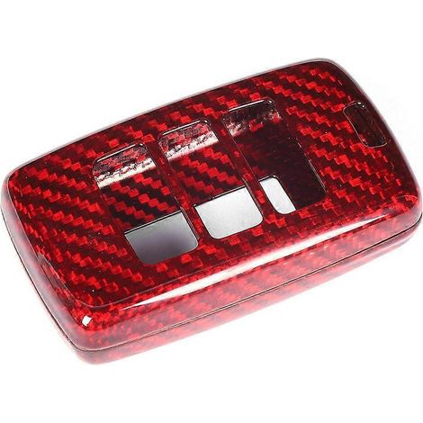 Boîtier de clé en fibre de carbone, rouge, compatible avec Jaguar E-PACE (1/5)