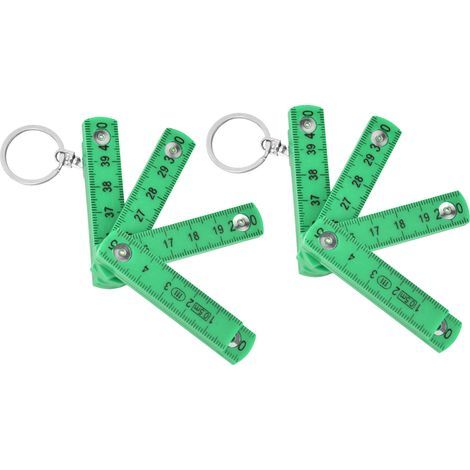 Double Règle Pliable ABS 50 cm avec Anneau Porte-clés pour Carrelage et Bois - 2 Pièces (1/5)