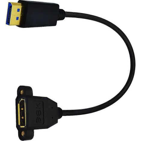 Câble d'extension DisplayPort V1.4, avec montage sur panneau à vis, prend en charge l'affichage haute vitesse HDR 8K/60 Hz, câble d'extension DP mâle vers femelle de 1,8 mètre. (1/5)