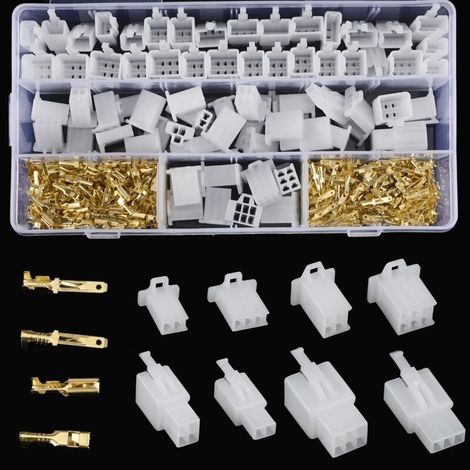 480PCS 2.8mm Automobile Connecteur Kit 2 3 4 6 Broches Automobile Fil Électrique Connecteurs Kit Connecteur Électrique Moto pour Moto Voiture Camion Scooter Bateaux Électrique Instruments (1/4)