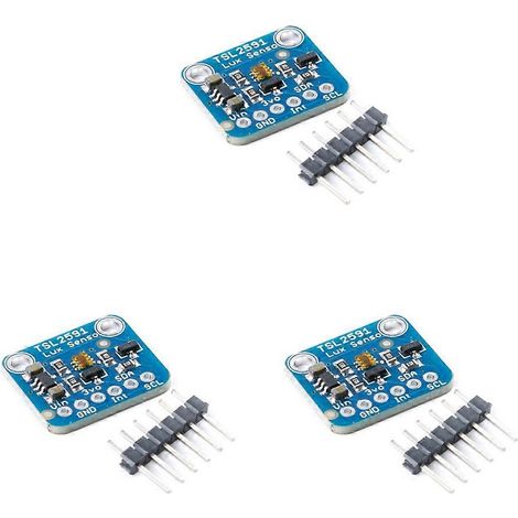 3x TSL2591 Digitaler Lichtsensor-Bypass-Modul, Vollspektrum-Infrarotdioden, erweiterter Dynamikbereich, 3,3 V–5 V Erfassung (1/5)