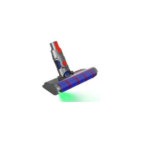 Brosse Rotative Motorisée Électrique Turbo compatible pour Dyson V7 V8 V10 V 11 V15 Dégagement Rapide avec Rouleau Souple pour Sol dur, Parquet Brosse avec Lumière Laser