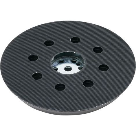 Accessoires pour ponceuse, plateau de ponceuse triangulaire 5 pouces à 8 trous et 3 œillets, châssis de ponceuse électrique et disque de polissage, gris. (1/4)