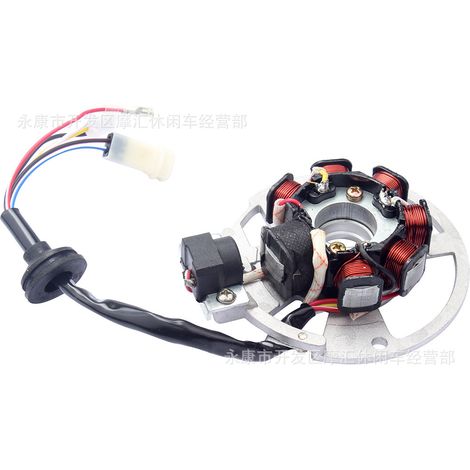 Convient pour le stator de bobine de générateur des moteurs Yamaha JOG50, NF50, 3KJ, QJ50 et ZR50 EVO (1/5)