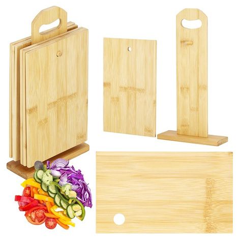 Taglieri in bambù, set da 6 pezzi. (1/5)