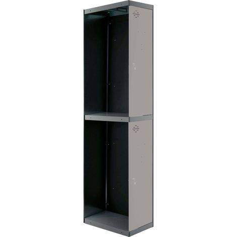 Casiers métalliques SIMONLOCKER (180x30x50cm) ANTHRACITE ET GRIS