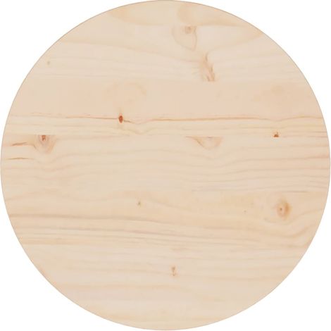 Plateau De Table Dessus de table Ø40x2,5 cm Bois de pin massif 31861 (1/5)